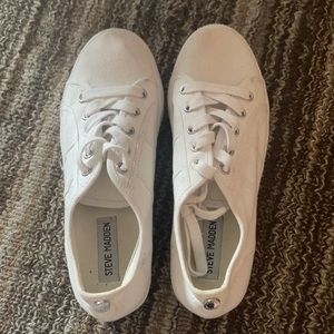 Steve Madden white platform sneakers
